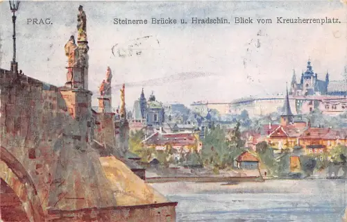 BT2124 steinerne brucke u hradschin Prag praha prag Tschechien