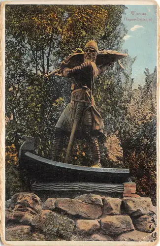 Lot217 Deutschland Worms Hagen Denkmal