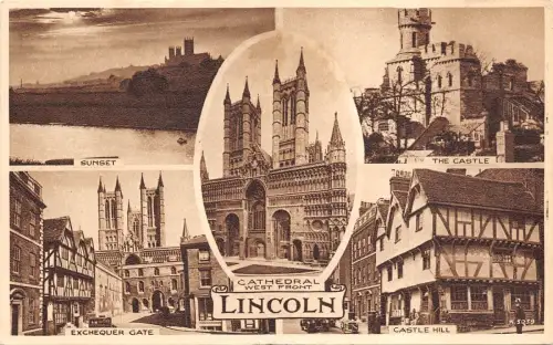 BR65029 cathedral west front lincoln uk