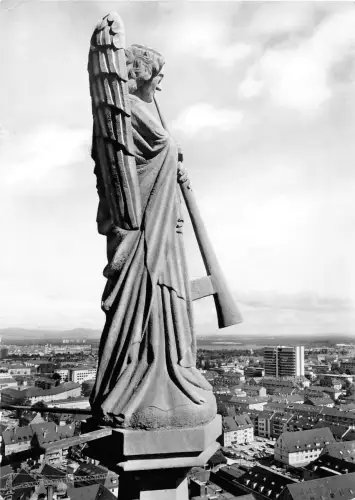 BG644 freiburg i br munster u l frau posauenengel skulptur CPSM 14x9,5cm germany