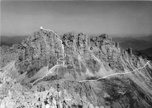 BG3033 schutzhaus tierser alpi rosszahne felsensteig CPSM 15x9,5cm italy