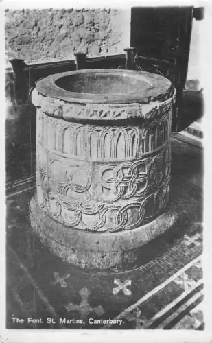 uk22342 the font st martins canterbury real photo uk