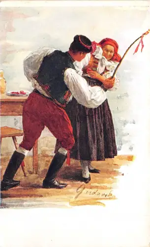 B65018 Paare Paar Nationales Typen de peuples Hanaques Moravia tschechische Typen