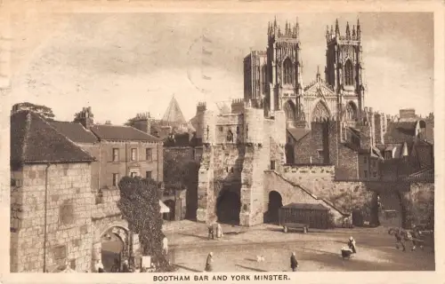 uk4160 bootham bar york minster echtfoto uk