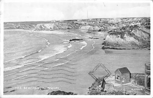 uk526 the beach newquai real photo uk