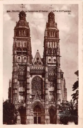 BR12416 tours la cathedrale st galien Echtfoto Frankreich