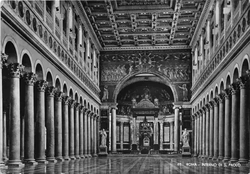 BR10971 Roma Interno di s paolo Postkarte Italien