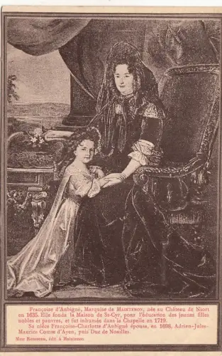 BF11685 francois d aubigne marquise de maintenon france front/back image