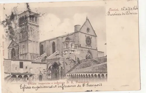 BF32013 assisi chiese superiore e inferiore di s france italy front/back image