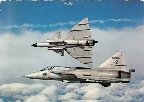 B71752 Formidabele Zweedse Straaljager is de Saab Viggen Holland