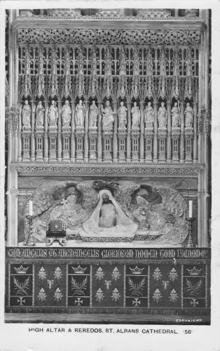 uk31917 hochaltar reredos st albans cathedral echtfoto uk