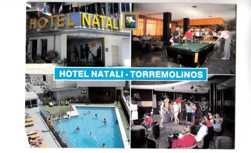 BF14882 pool hotal natali torremolinos spaini costa del sol front/back image