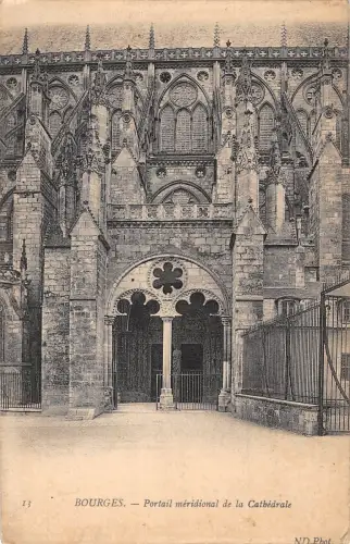 BR72938 bourges portail meridional de la cathedral france
