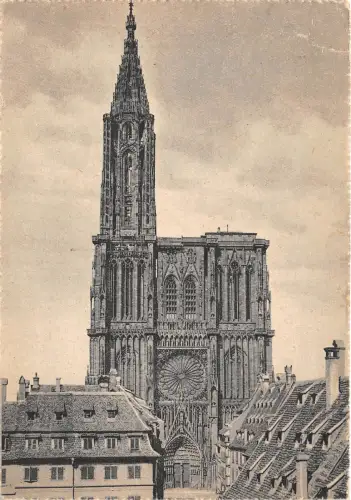 BR12009 Straßburger Kathedrale rue Merciere Frankreich Echtfoto