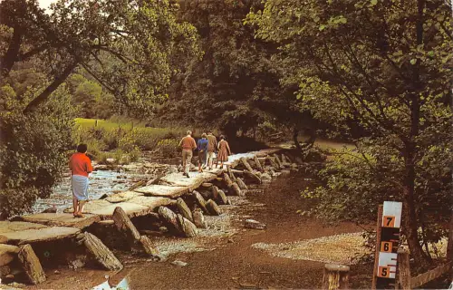 uk1533 tarr steps exmoor real photo uk