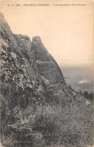 BF7422 chateau chinon les rochers du calvaire france Frankreich