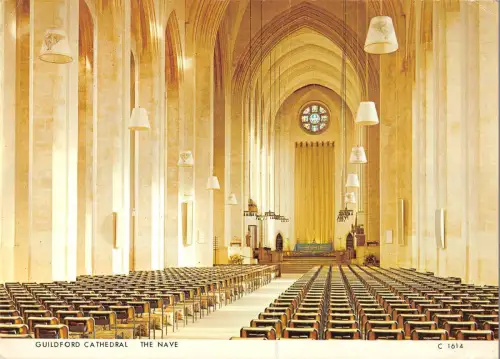 BR91358 guildford cathedral the nave uk