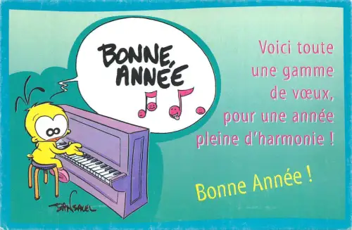 Br43895 Voici toute une gamme de voeux pour une anee pleine d harmonie piano mus
