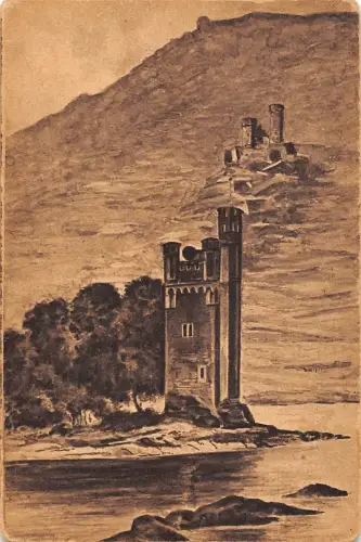 BG34437 Mauseturm und Ruine Ehrenfels der Mühlenturm Germany