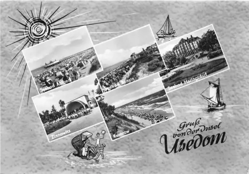 BG1606 gruss von der insel usedom CPSM 14x9,5cm germany