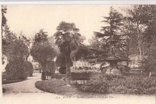 BF12419 agen jardin public porte du pin france front/back image