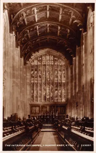 BR65620 eton the interior of chapel looking east real photo uk