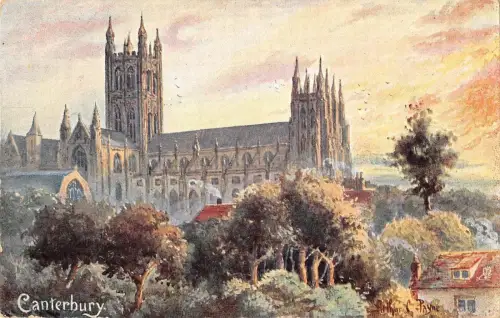 BR94475 Canterbury Gemälde Postkarte UK