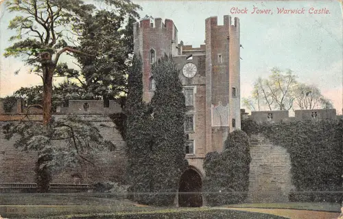 uk18694 clock tower warwick castle uk