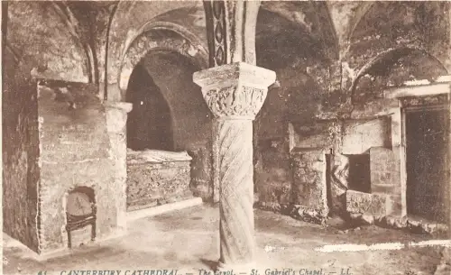 uk40421 st gabriels chapel the crypt canterbury cathedral real photo uk