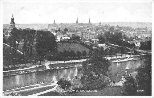 uk671 Gesamtansicht von Shrewsbury Echtfoto UK