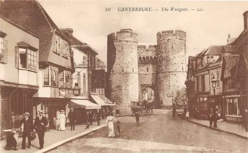 uk40535 west gate canterbury real photo uk