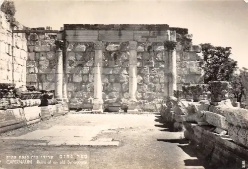 BR5694 Kapernaum Ruinen einer alten Synagoge Israel