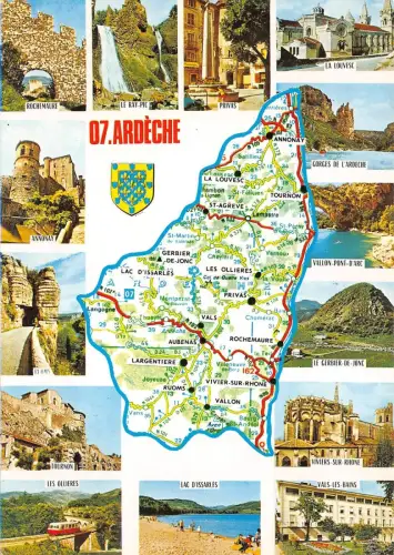 BR43356 Ardèche Karte cartes geographiques