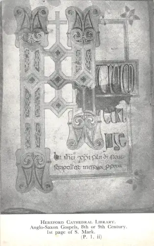 uk2344 hereford cathedral library real photo uk