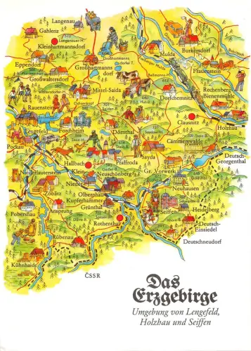 B98985 das erzgebirge deutschland karten cartes geographiques