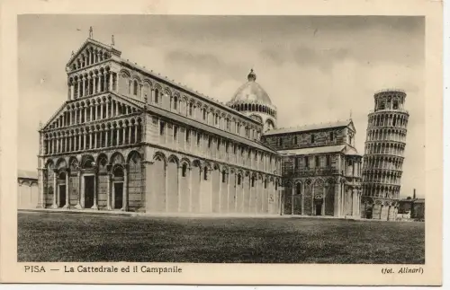 BF17414 la catedrale ed il campanile pisa italy front/back image