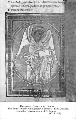 uk2345 hereford cathedral library the four gospels real photo uk