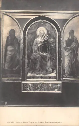 BR70927 Firenze Gvergine Col Bambino Giovanni Angelika Gemälde Postkarte Italien