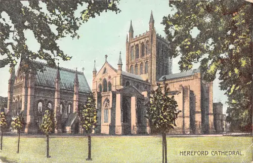 uk2252 hereford cathedral real photo uk