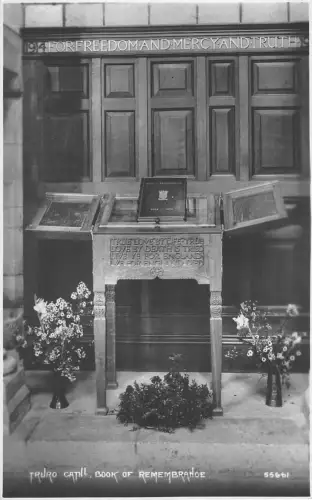uk20340 book of membrance truro cathedral real photo uk