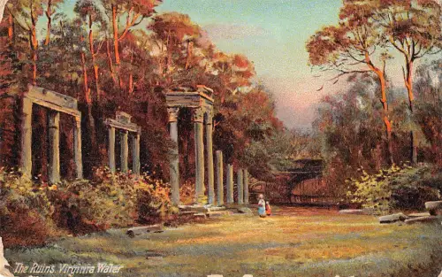 uk2205 the ruins virginia water real photo uk