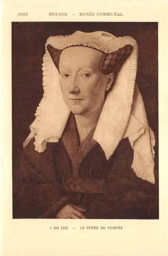 BR44574 J Van Eyck la femme du peintre Brügge Musee Gemeinschaftslackfarben