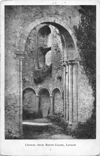 uk2212 chancel arch round chapel ludlow real photo uk