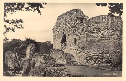 uk3018 ewloe castle welsh tower wales real photo uk