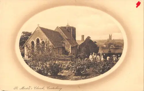 uk20820 st martins chuch canterbury real photo uk