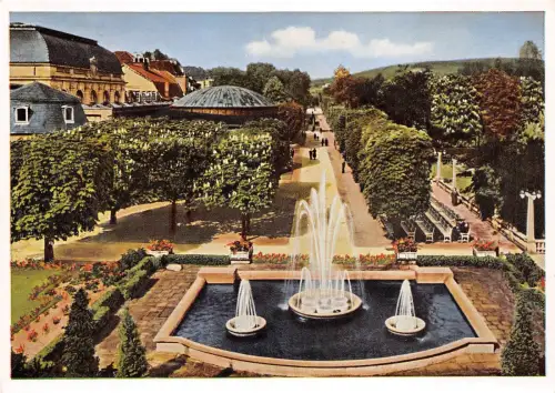 BG1948 Bad Salzuflen Hauptallee mit Leuchtfontane CPSM 14x9,5cm Germany