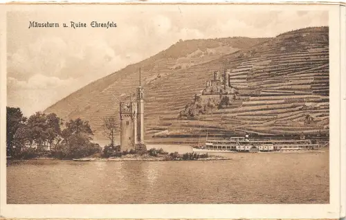 BR41923 Mauseturm u Ruine Ehrenfels Germany