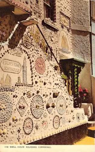 uk20014 shell house polperro cornwall real photo uk