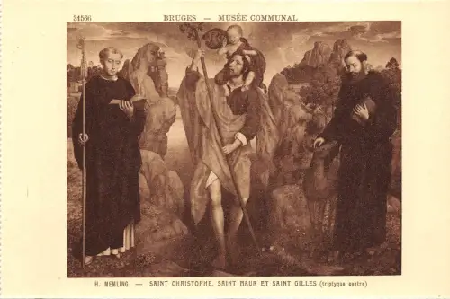 BR44573 H memling saint cristopher saint maur et saint gilles Brügge musee commu