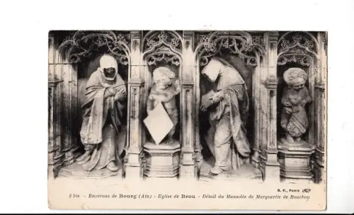 BF12203 environs de bourg eglise de brou detail du mauee france front/back image
